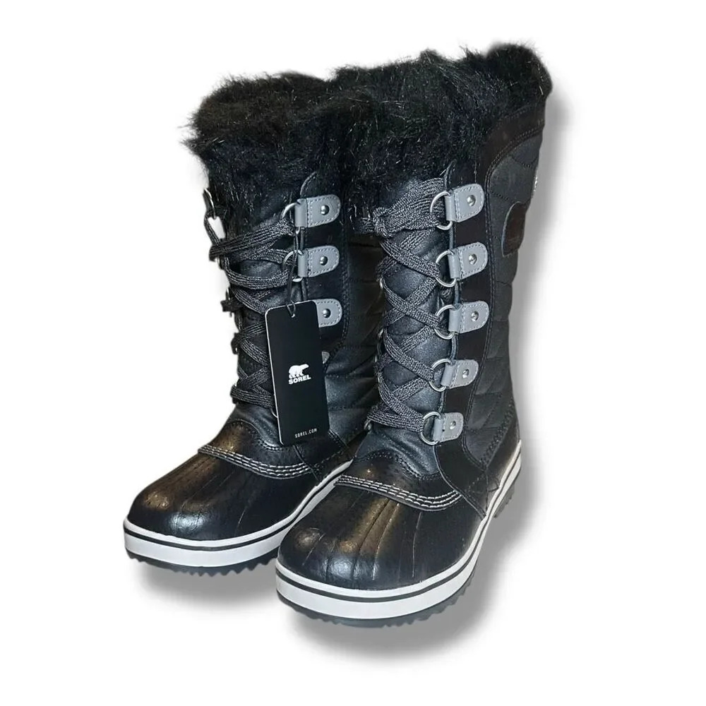 SOREL Insulated Tofino II Waterproof Faux Fur Winter Snow Boots Youth Big Kids S